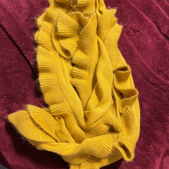 Mustard Ruffle Scarf - Picture 1 of 1